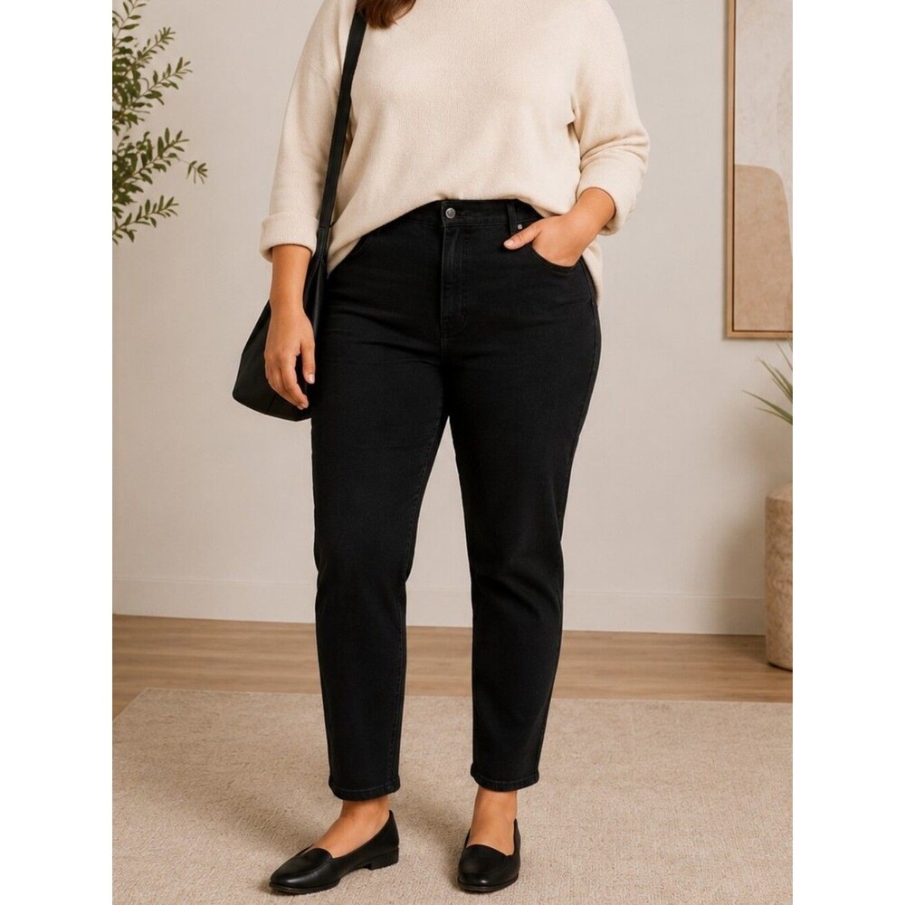 Eileen Fisher High Waist Ankle Slim Jeans - EUC